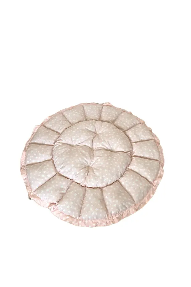 STQUEEN Büyük Boy Organik Kumaş Pembe Pink Açılır Kapanır Uyku ve Oyun Minderi 150X150